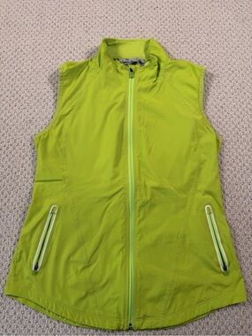 Athleta Neon Lime Active Zip-Up Vest